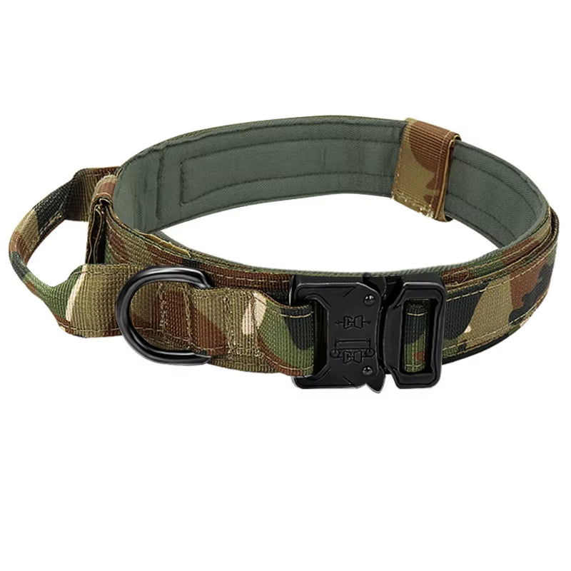 Tactical Dog Collar Military Adjustable Duarable Nylon Lead for Medium Large Walking Training Pet Accessory Breakaway Leash Rope